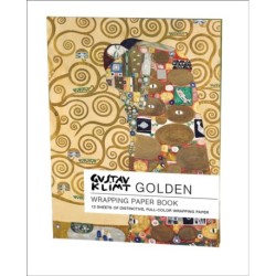 Golden, Gustav Klimt Wrapping Paper Book: Wrapping Paper Book