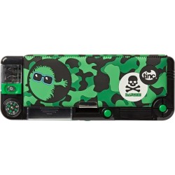 Hugga Camo 'Snap' Compartment Pencil Case (Filled)