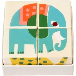 Wooden puzzle cubes - Wild Wonders