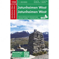 Jotunheimen West Hiking & Cycling Map