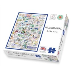 Map of Herefordshire Jigsaw 1000 Piece Puzzle