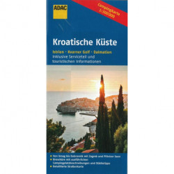 Kroatische Küste: Istrien, Kvarner Golf, Dalmatien, ADAC CampingKarte