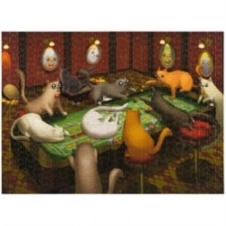 Exploding Kittens - Cats Playing Craps 1000 Piece Puzzle