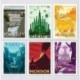 Fictional Travel Poster - 12 Postcard Set