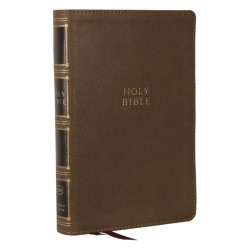 KJV Holy Bible: Compact Bible with 43,000 Center-Column Cross References, Brown Leathersoft, Red Letter, Comfort Print: King James Version