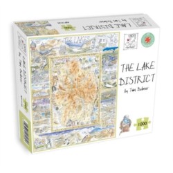 Map of Lake District Jigsaw 1000 Piece Puzzle