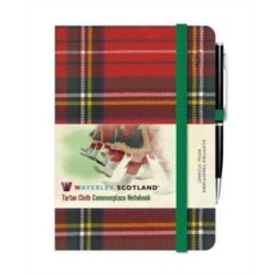 Waverley Tartan Cloth Commonplace Notebooks: Royal Stewart Tartan Cloth Mini Notebook with Pen