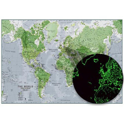 Glow in the Dark World Map