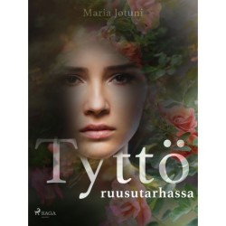 Tyttö ruusutarhassa
