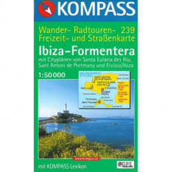 Ibiza, Kompass Wanderkarte 239