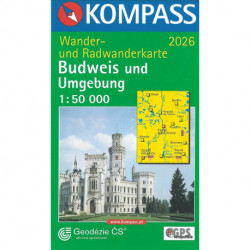 Budweis (Budejovice) und Umgebung, Kompass Wander- u. Radwanderkarte 2026