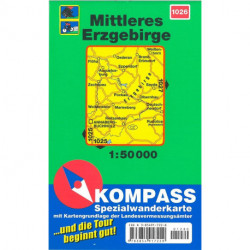Mittleres Erzgebirge, Kompass Wanderkarte 1026