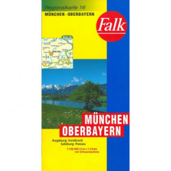 Falk Regionalkarten Deutschland Blad 16: München, Oberbayern
