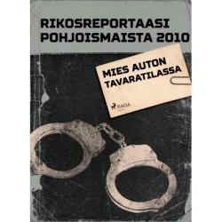 Mies auton tavaratilassa