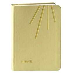 Bibelen - lille format: i blødt kunstlæder med blindpræg, lysegul