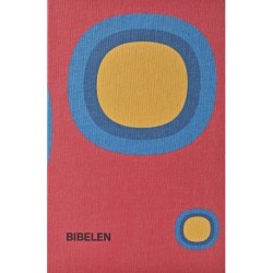 Bibelen - lille format: i lærred med trykt mønster, rød