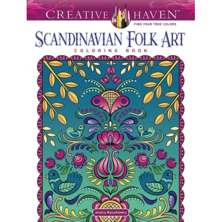 Scandinavian Folk Art Coloring Book