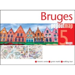 Bruges PopOut Map: Pocket size, pop-up map of Bruges