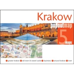 Krakow PopOut Map: Handy pocket-size pop up city map of Krakow