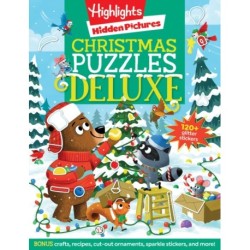 Christmas Puzzles Deluxe: Holiday-Themed Activity Book with Christmas Puzzles and Creative Crafts, Christmas Gift for Kids Ages 4-8