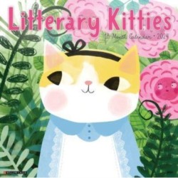 Litterary Kitties 2024 12 X 12 Wall Calendar