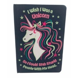 I Wish I Was A Unicorn Embroidered Journal
