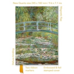 Claude Monet: Bridge over a Pond of Water Lilies (Foiled Quarto Journal)