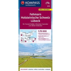 Kompass Fahrradkarte 3316: Fehmarn, Holsteinische Schweiz, Lübeck