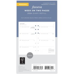 Filofax Personal Minimal week on two pages 2024 diary