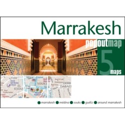 Marrakesh PopOut Map - pocket size pop up city map of Marrakesh