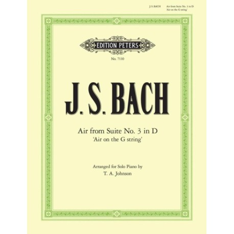 Air on the G String from Orchestral Suite No. 3 in D BWV 1068: For Piano or Organ (2 staves only)