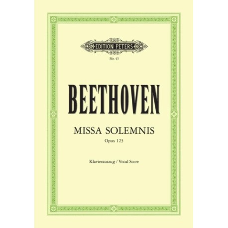 Missa Solemnis in D Op. 123 (Vocal Score)