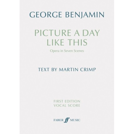 Picture a day like this (Vocal Score)