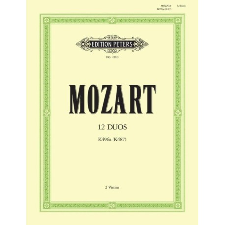12 Duos for 2 Horns K487 (496a) (Transcribed for 2 Violins)
