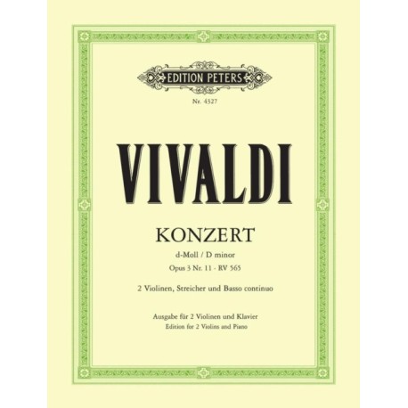 Concerto in D minor Op. 3 No. 11 (RV 565) (Edition for 2 Violins and Piano)