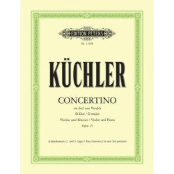 Concertino in the Style of Vivaldi Op. 15 for Violin and Piano: Easy Concerto, 1st and 3rd Position