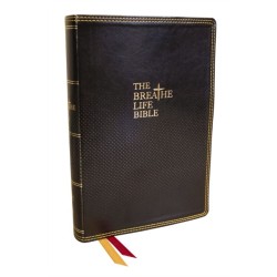 The Breathe Life Holy Bible: Faith in Action (NKJV, Black Leathersoft, Red Letter, Comfort Print)