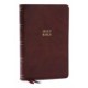 NKJV, Single-Column Reference Bible, Verse-by-verse, Brown Leathersoft, Red Letter, Comfort Print