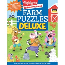 Farm Puzzles Deluxe: Farm Puzzle Book for Kids Featuring Cows, Chickens & More with Over 1,200 Objects to Seek and Find for Kids 6 and Up