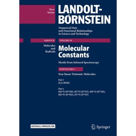 Molecular Constants Mostly from Infrared Spectroscopy: Non-linear Triatomic Molecules, Part 1: H2O (HOH), Part e: HD16O (H16OD), HT16O (H16OT), HD17O (H17OD), HD18O (H18OD), DT16O (D16OT)