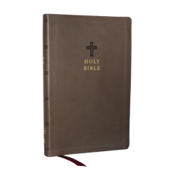 NKJV Holy Bible, Value Ultra Thinline, Charcoal Leathersoft,  Red Letter, Comfort Print