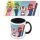 Super Mario (4 Colour) Black 11oz/315ml Coloured Inner Mug
