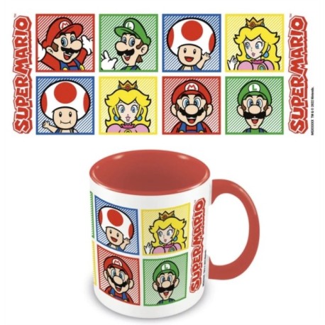 Super Mario (4 Colour) Red 11oz/315ml Coloured Inner Mug