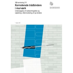 Anvisning 211: Korroderede trådbindere i murværk: Undersøgelse af nedstyrtningsfare og vejledning