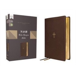 NASB, Wide Margin Bible, Leathersoft, Brown, Red Letter, 1995 Text, Comfort Print