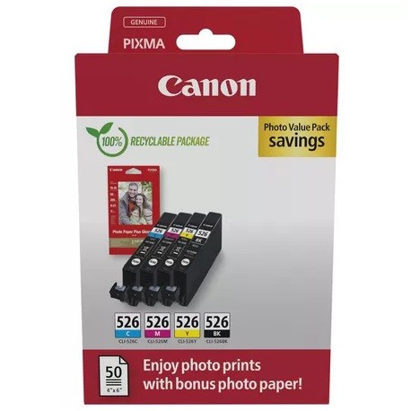 CLI-526 BK/C/M/Y Photo Value Pack Canon (4540B019) 