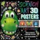 Scratch Art 3D Posters: T-Rex & Friends
