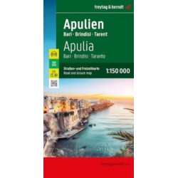 Apulia : Bari, Brindisi, Taranto: Road and Leisure Map