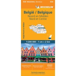 Belgium North & Central - Michelin Regional Map 533: Map