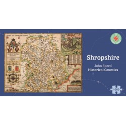Shropshire Historical 1610 Map 1000 Piece Puzzle